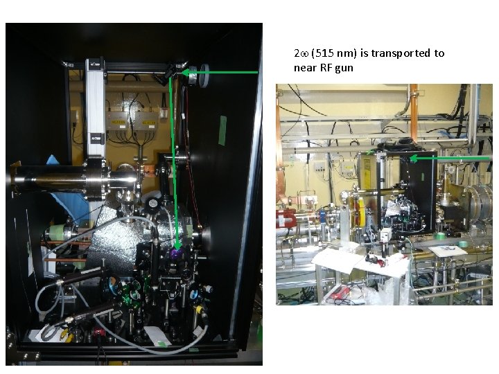 2 w (515 nm) is transported to near RF gun 