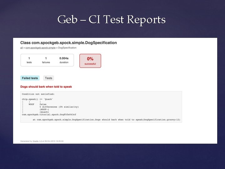 Geb – CI Test Reports 