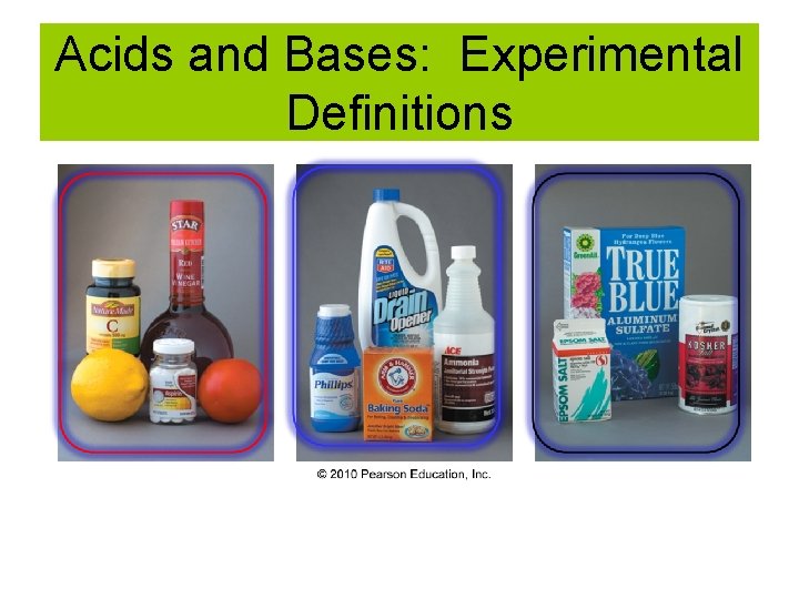 Acids and Bases: Experimental Definitions 