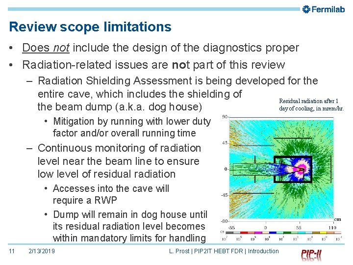 Review scope limitations • Does not include the design of the diagnostics proper •