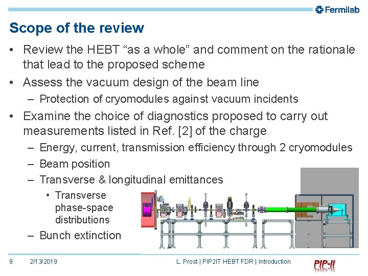 Scope of the review • Review the HEBT “as a whole” and comment on