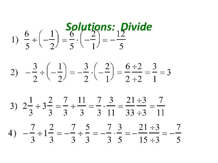 Solutions: Divide 