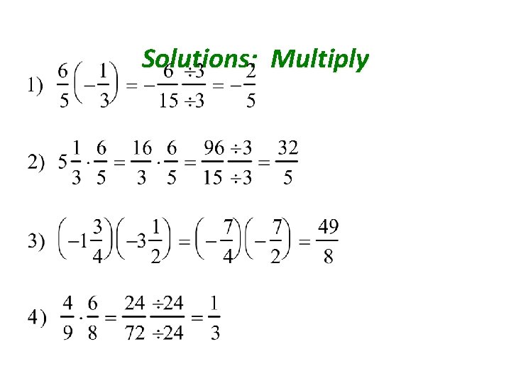 Solutions: Multiply 