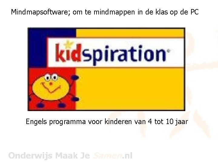 Mindmapsoftware; om te mindmappen in de klas op de PC Engels programma voor kinderen