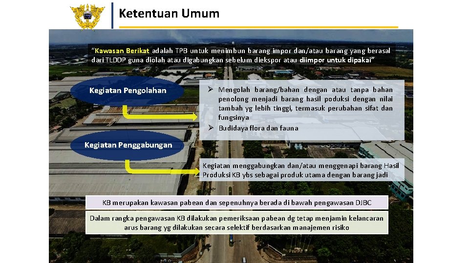 Ketentuan Umum “Kawasan Berikat adalah TPB untuk menimbun barang impor dan/atau barang yang berasal