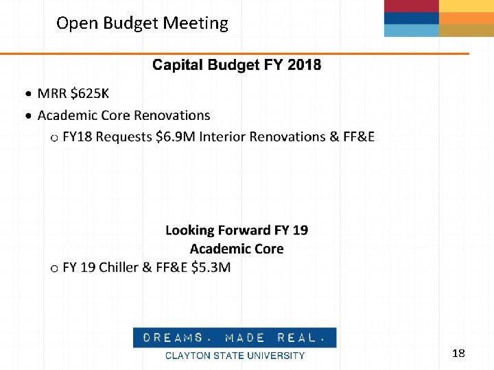 Open Budget Meeting 18 