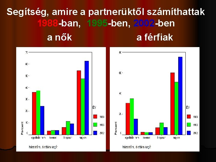 Segítség, amire a partnerüktől számíthattak 1988 -ban, 1995 -ben, 2002 -ben a nők a