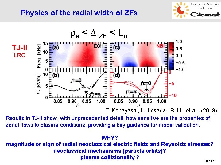 Physics of the radial width of ZFs rs < D ZF < Ln TJ-II