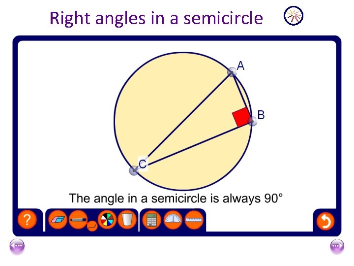 Right angles in a semicircle 