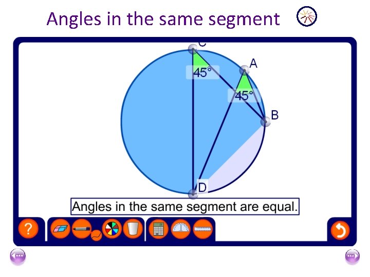 Angles in the same segment 