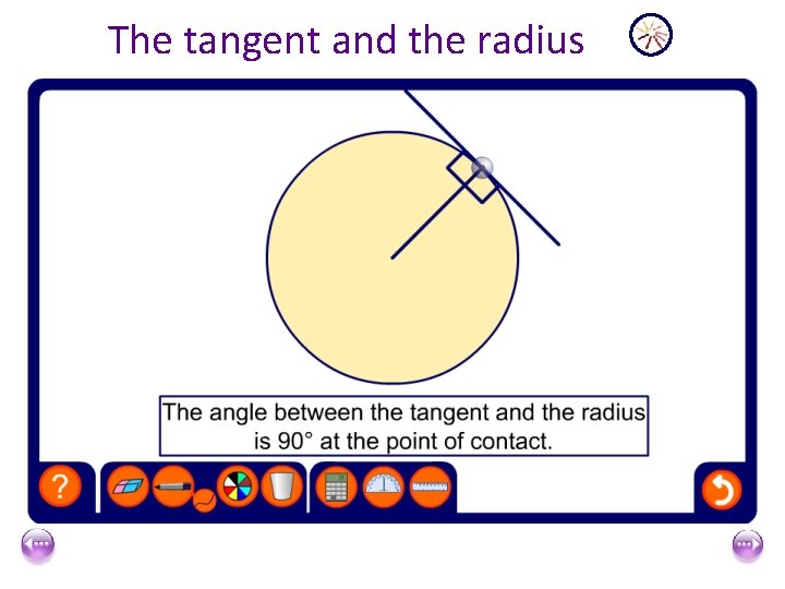 The tangent and the radius 
