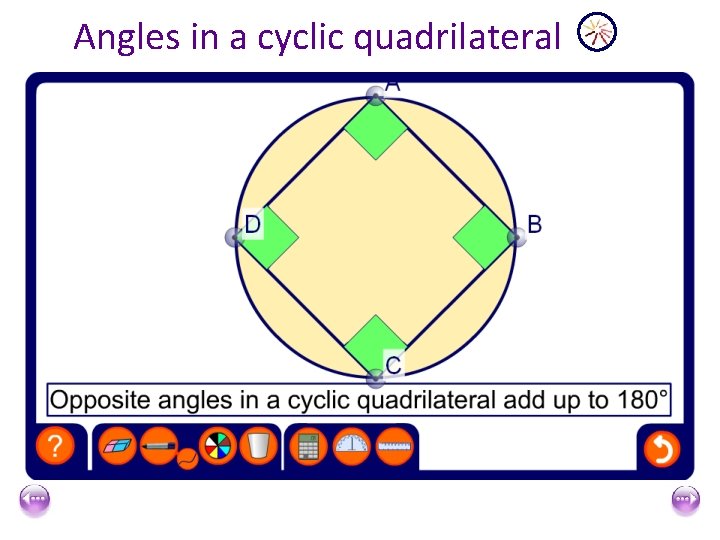 Angles in a cyclic quadrilateral 