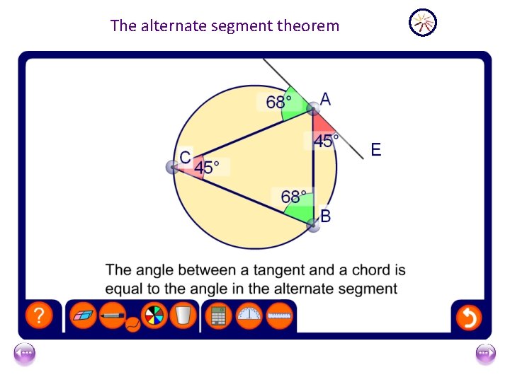 The alternate segment theorem 