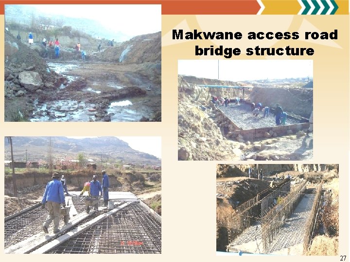 Makwane access road bridge structure 27 
