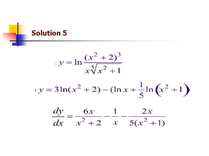 Solution 5 Solution 5
