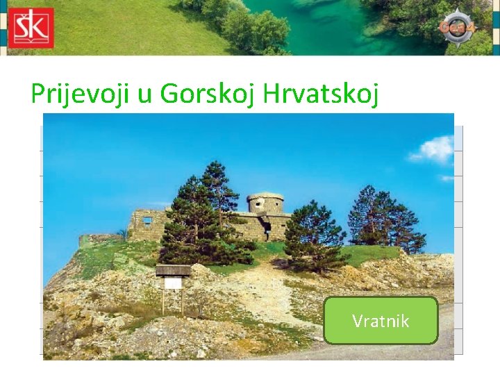 Prijevoji u Gorskoj Hrvatskoj Vratnik 