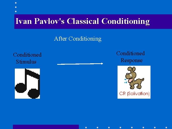 Ivan Pavlov's Classical Conditioning After Conditioning Conditioned Stimulus Conditioned Response 