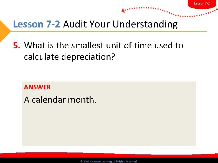 Lesson 7 -2 Audit Your Understanding 5. What is the smallest unit of time Lesson 7 -2 Audit Your Understanding 5. What is the smallest unit of time