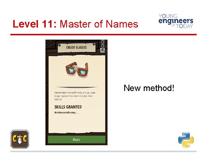 Level 11: Master of Names New method! 
