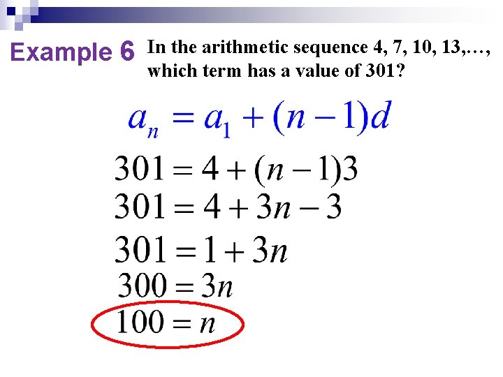 Example 6 In the arithmetic sequence 4, 7, 10, 13, …, which term has