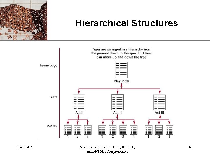 Hierarchical Structures Tutorial 2 New Perspectives on HTML, XHTML, and DHTML, Comprehensive XP 16