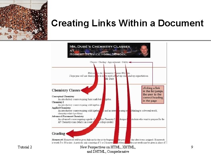 XP Creating Links Within a Document Tutorial 2 New Perspectives on HTML, XHTML, and