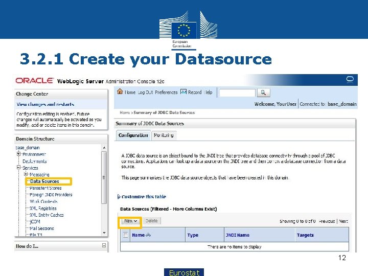 3. 2. 1 Create your Datasource 12 Eurostat 