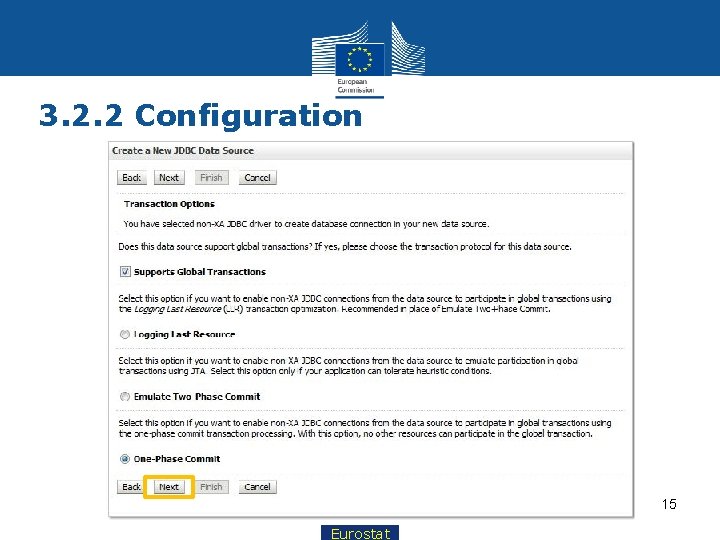 3. 2. 2 Configuration 15 Eurostat 