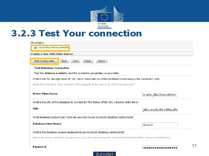 3. 2. 3 Test Your connection 17 Eurostat 