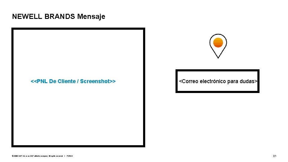 NEWELL BRANDS Mensaje <<PNL De Cliente / Screenshot>> © 2020 SAP SE or an