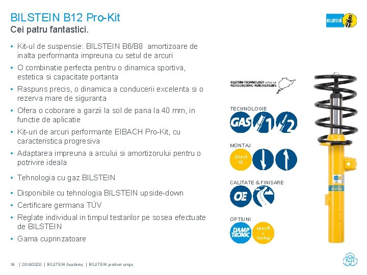 BILSTEIN B 12 Pro-Kit Cei patru fantastici. • Kit-ul de suspensie: BILSTEIN B 6/B