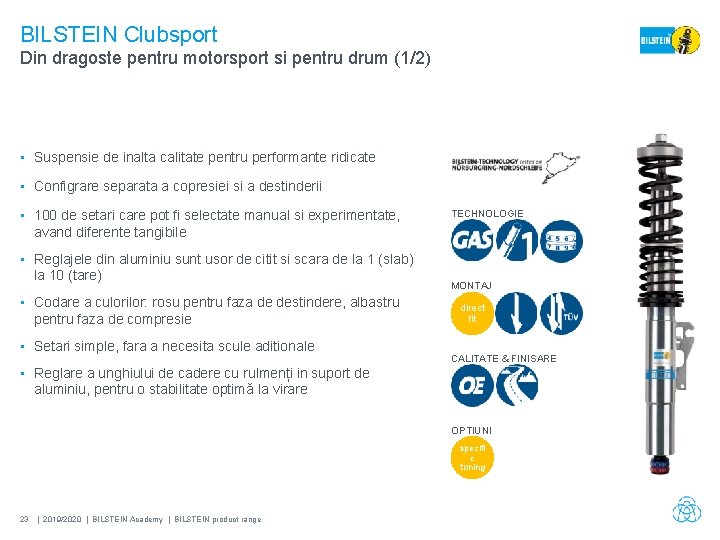 BILSTEIN Clubsport Din dragoste pentru motorsport si pentru drum (1/2) • Suspensie de inalta