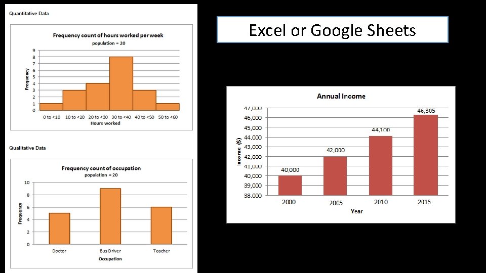 Excel or Google Sheets 