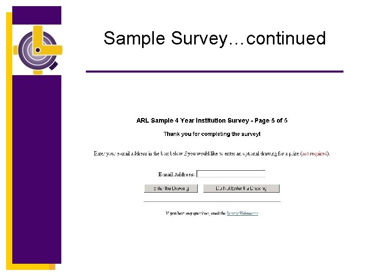 Sample Survey…continued 