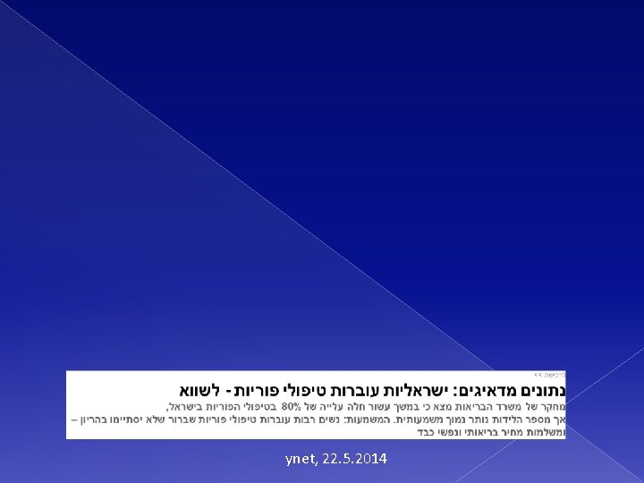 ynet, 22. 5. 2014 