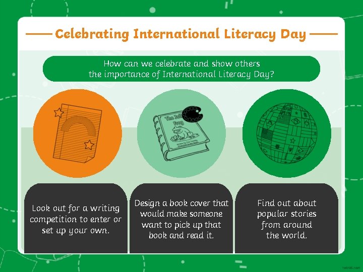 Celebrating International Literacy Day How can we celebrate and show others the importance of
