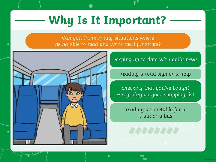 Why Is It Important? Can you think of any situations where being able to