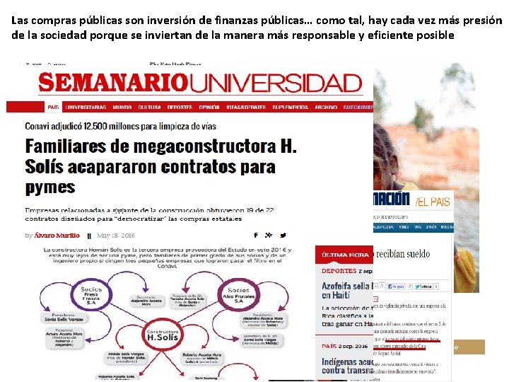 Las compras públicas son inversión de finanzas públicas… como tal, hay cada vez más