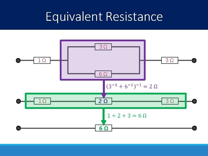 Equivalent Resistance 3Ω 3Ω 1Ω 6Ω 1Ω 2Ω 6Ω 3Ω 