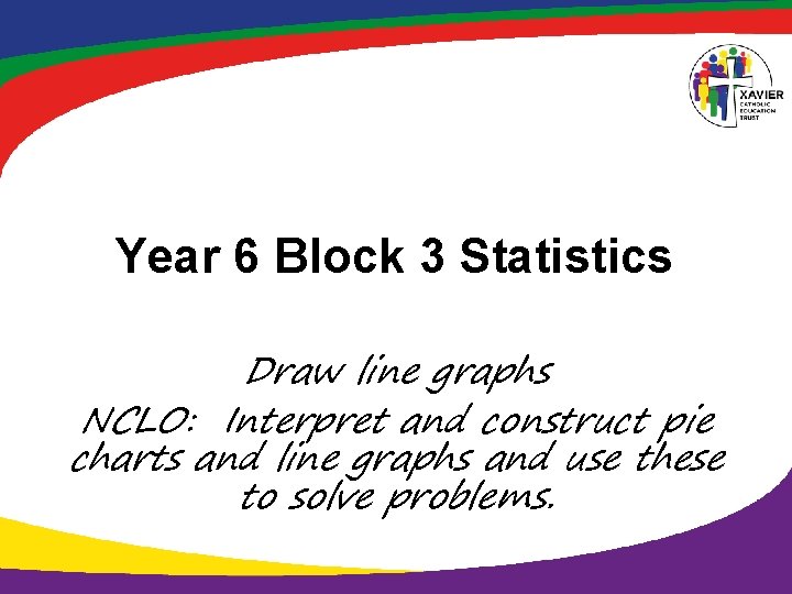 Year 6 Block 3 Statistics Draw line graphs NCLO: Interpret and construct pie charts