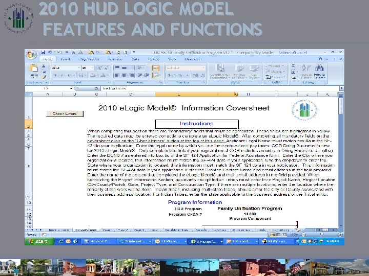 2010 HUD LOGIC MODEL FEATURES AND FUNCTIONS 