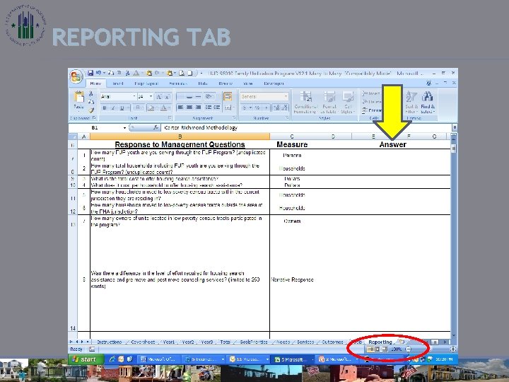 REPORTING TAB 