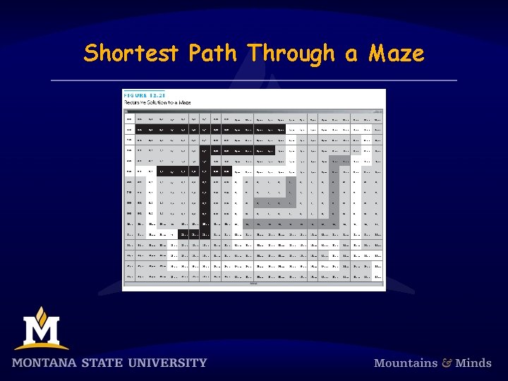 Shortest Path Through a Maze 