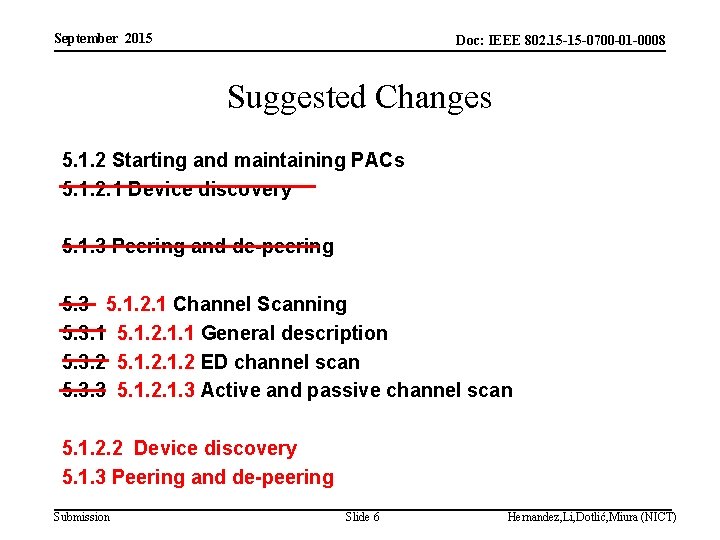 September 2015 Doc: IEEE 802. 15 -15 -0700 -01 -0008 Suggested Changes 5. 1.