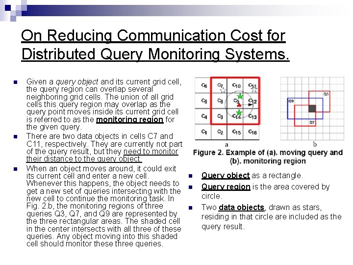 On Reducing Communication Cost for Distributed Query Monitoring Systems. n n n Given a