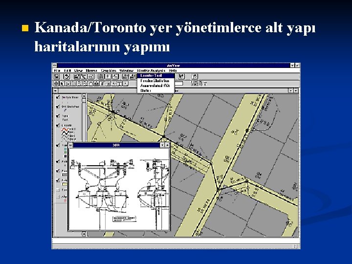 n Kanada/Toronto yer yönetimlerce alt yapı haritalarının yapımı 