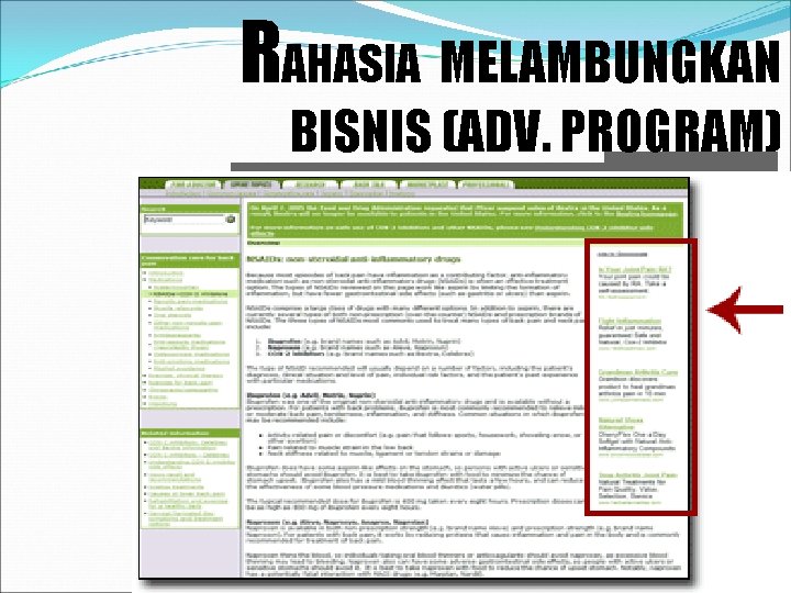 RAHASIA MELAMBUNGKAN BISNIS (ADV. PROGRAM) 