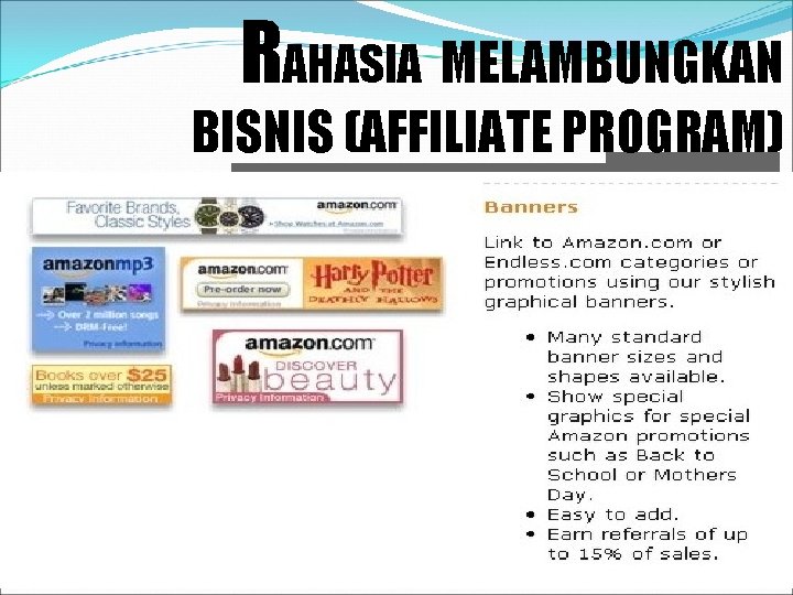 RAHASIA MELAMBUNGKAN BISNIS (AFFILIATE PROGRAM) 