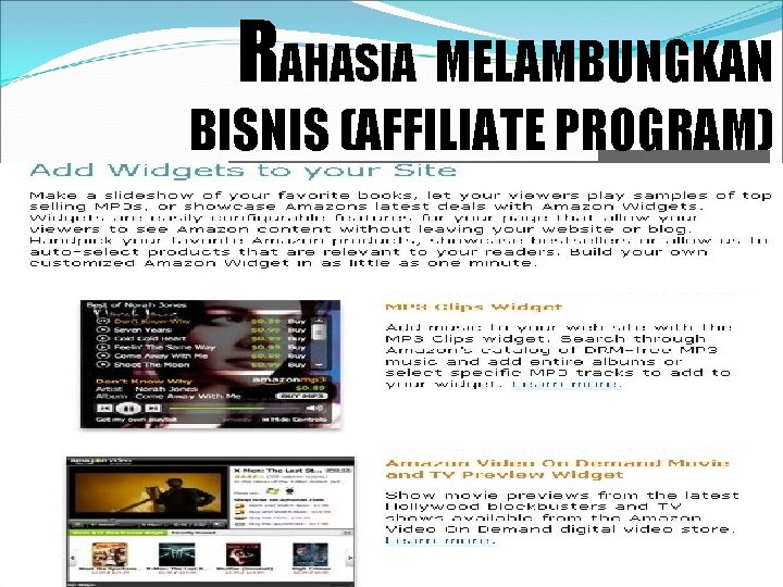 RAHASIA MELAMBUNGKAN BISNIS (AFFILIATE PROGRAM) 