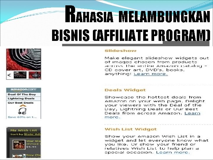 RAHASIA MELAMBUNGKAN BISNIS (AFFILIATE PROGRAM) 